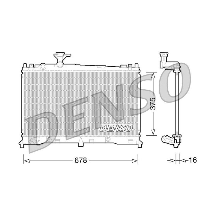 Radiatorius, variklio aušinimas DENSO DRM44027
