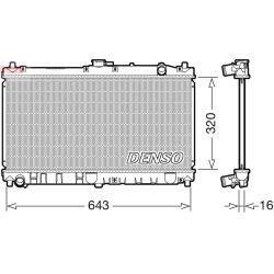 Radiatorius, variklio aušinimas DENSO DRM44031
