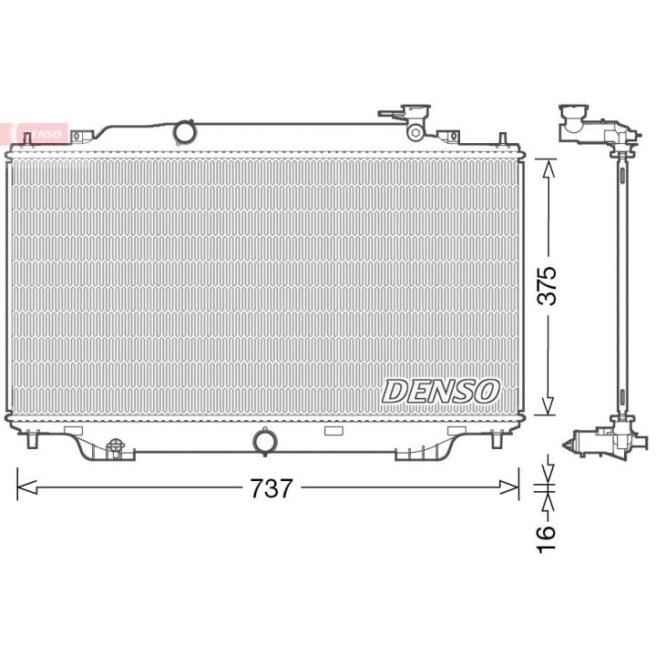 Radiatorius, variklio aušinimas DENSO DRM44042