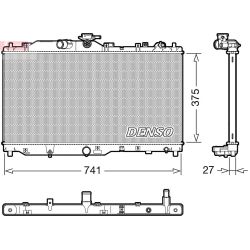 Radiatorius, variklio aušinimas DENSO DRM44050