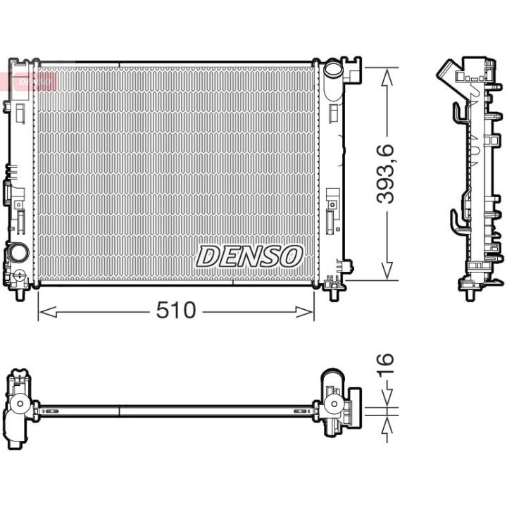 Radiatorius, variklio aušinimas DENSO DRM46103
