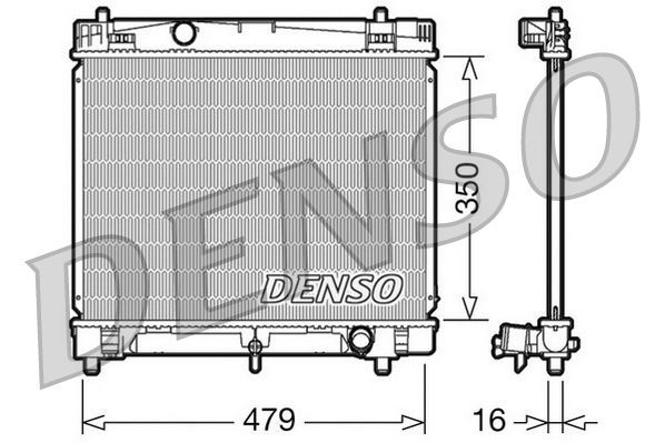 Radiatorius, variklio aušinimas DENSO DRM50008