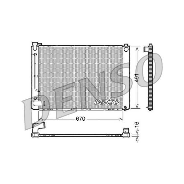 Radiatorius, variklio aušinimas DENSO DRM50055