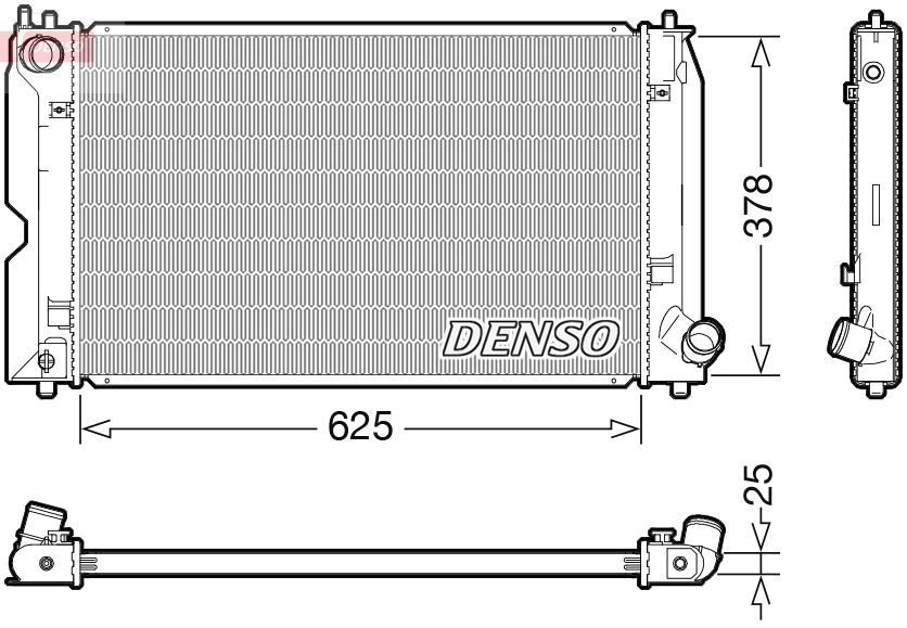 Radiatorius, variklio aušinimas DENSO DRM50127