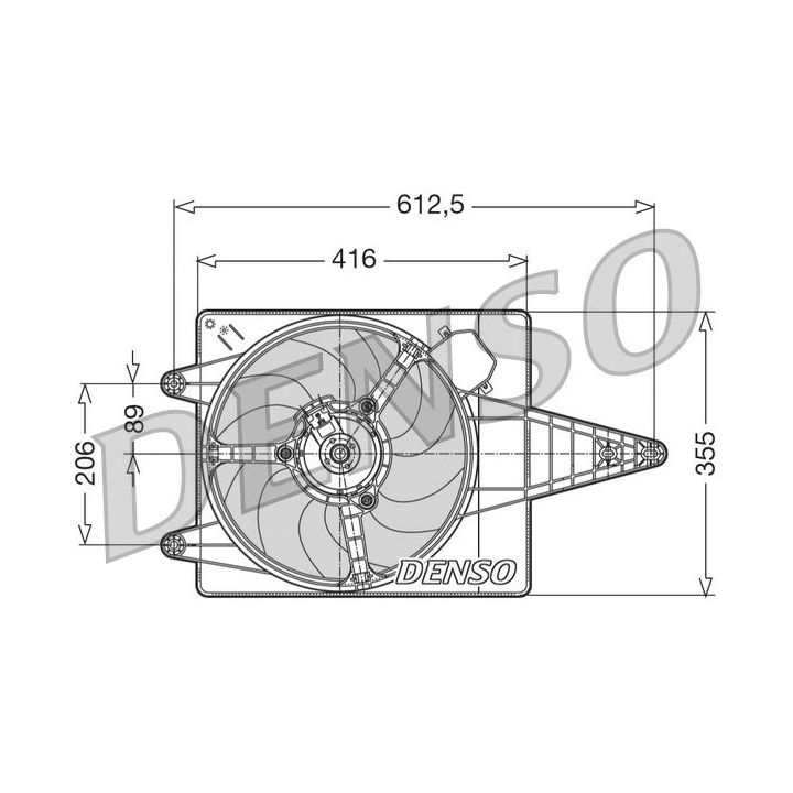 Ventiliatorius, radiatoriaus DENSO DER01004