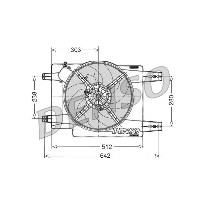 Ventiliatorius, radiatoriaus DENSO DER01011