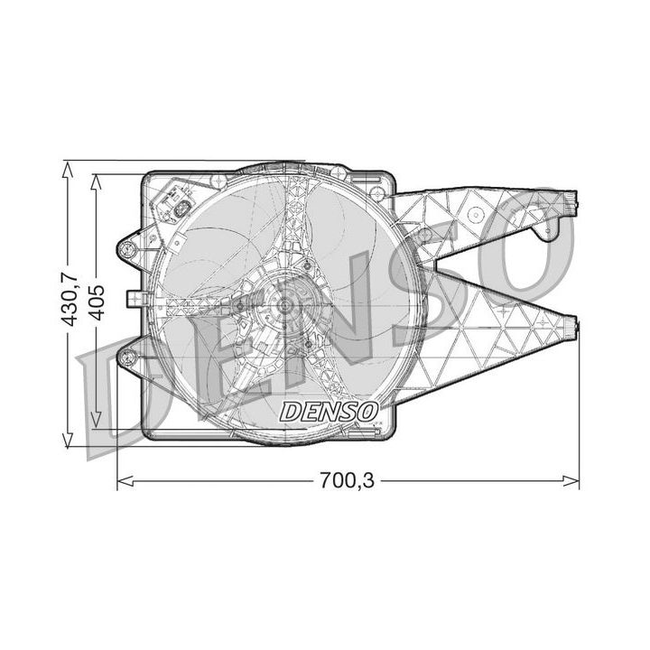 Ventiliatorius, radiatoriaus DENSO DER01020