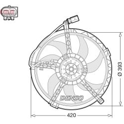 Ventiliatorius, radiatoriaus DENSO DER05010