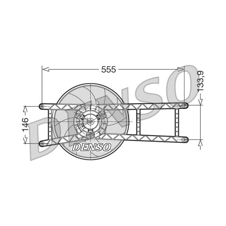 Ventiliatorius, radiatoriaus DENSO DER09017