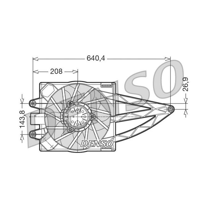 Ventiliatorius, radiatoriaus DENSO DER09019