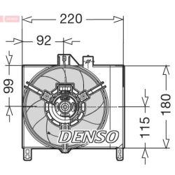 Ventiliatorius, radiatoriaus DENSO DER16003