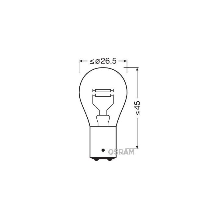 Lemputė, stabdžių / galinės šviesos ams-OSRAM 7225
