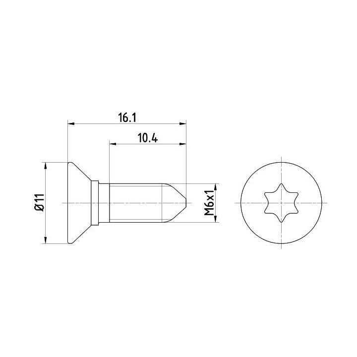 Varžtas, stabdžių diskas MINTEX TPM0008