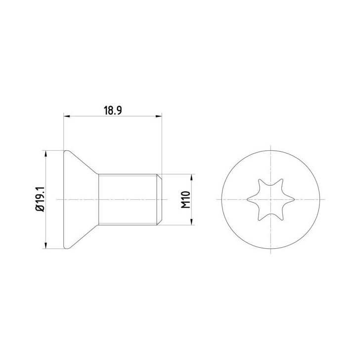 Varžtas, stabdžių diskas MINTEX TPM0010