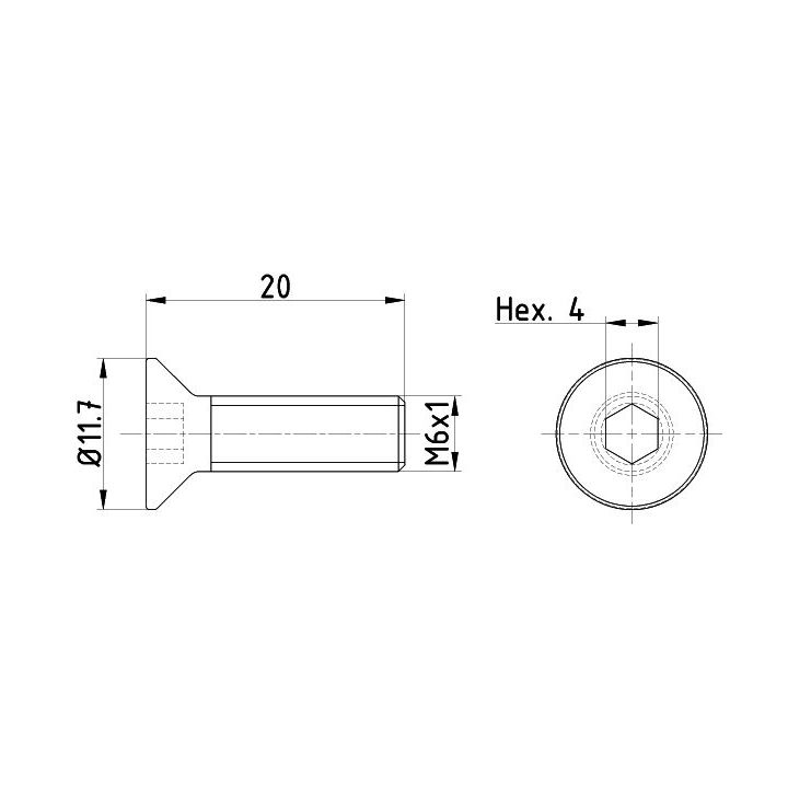 Varžtas, stabdžių diskas MINTEX TPM0015