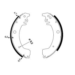 Stabdžių trinkelių komplektas MINTEX MFR151