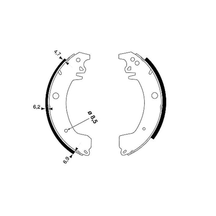 Stabdžių trinkelių komplektas MINTEX MFR151