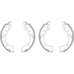 Stabdžių trinkelių komplektas MINTEX MSK094