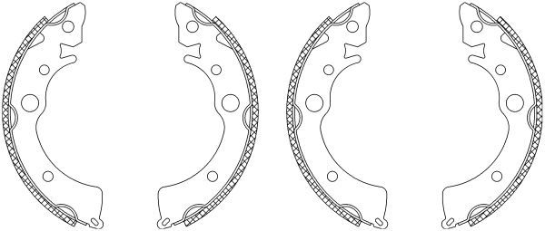 Stabdžių trinkelių komplektas MINTEX MSK094