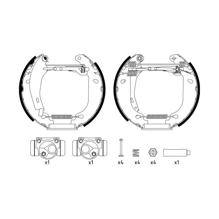 Stabdžių trinkelių komplektas MINTEX MSP087