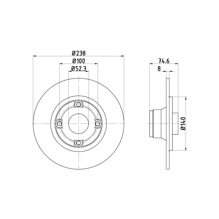 Stabdžių diskas MINTEX MDC1012