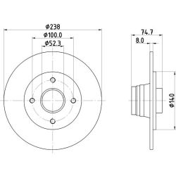 Stabdžių diskas MINTEX MDC1013