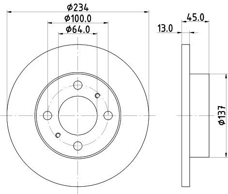 Stabdžių diskas MINTEX MDC1027