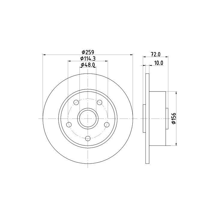Stabdžių diskas MINTEX MDC1184
