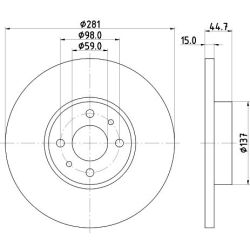 Stabdžių diskas MINTEX MDC1255