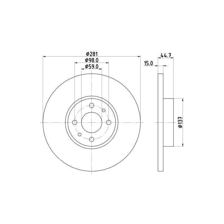 Stabdžių diskas MINTEX MDC1255