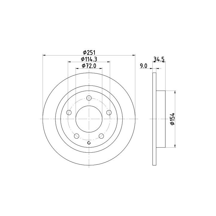 Stabdžių diskas MINTEX MDC1309