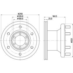 Stabdžių diskas MINTEX MDC1322
