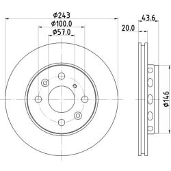Stabdžių diskas MINTEX MDC1364