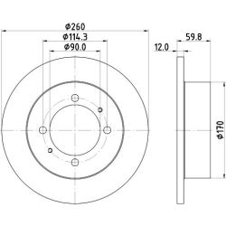 Stabdžių diskas MINTEX MDC1369