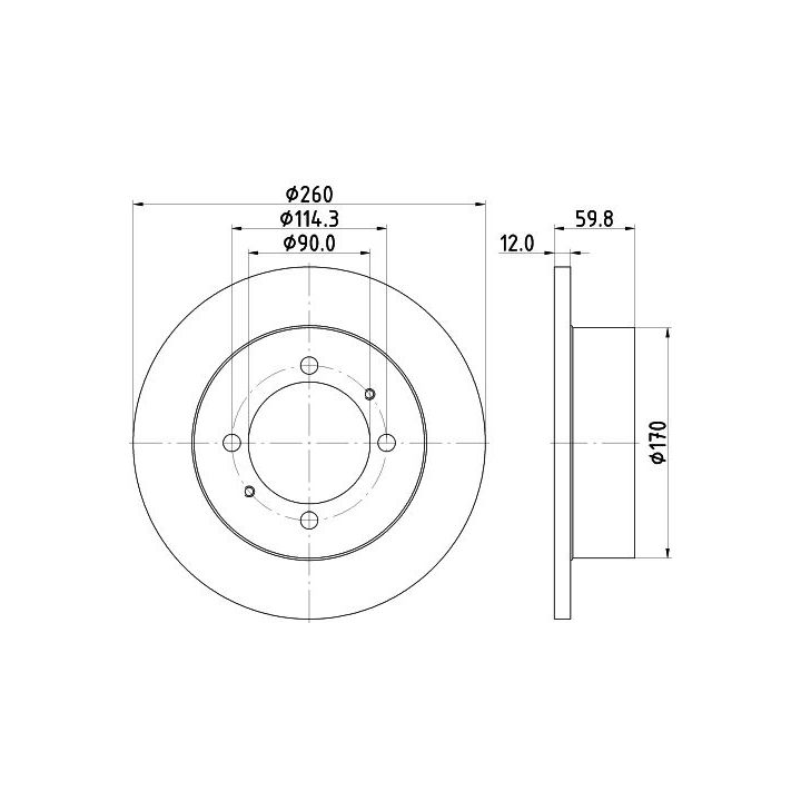 Stabdžių diskas MINTEX MDC1369