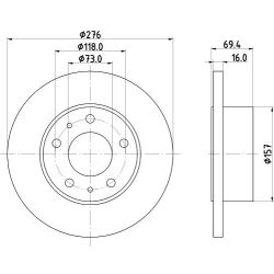 Stabdžių diskas MINTEX MDC1439