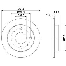 Stabdžių diskas MINTEX MDC1460