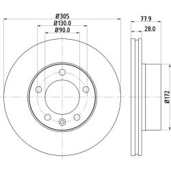 Stabdžių diskas MINTEX MDC1505C