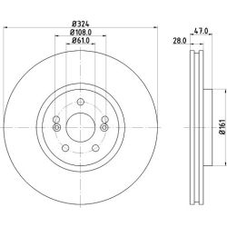 Stabdžių diskas MINTEX MDC1536