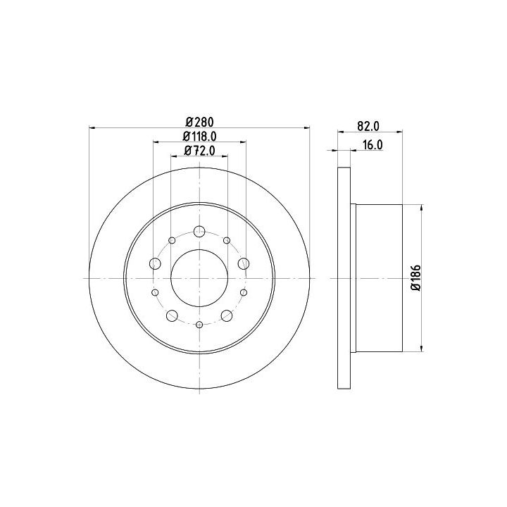Stabdžių diskas MINTEX MDC1650
