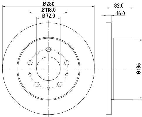 Stabdžių diskas MINTEX MDC1650