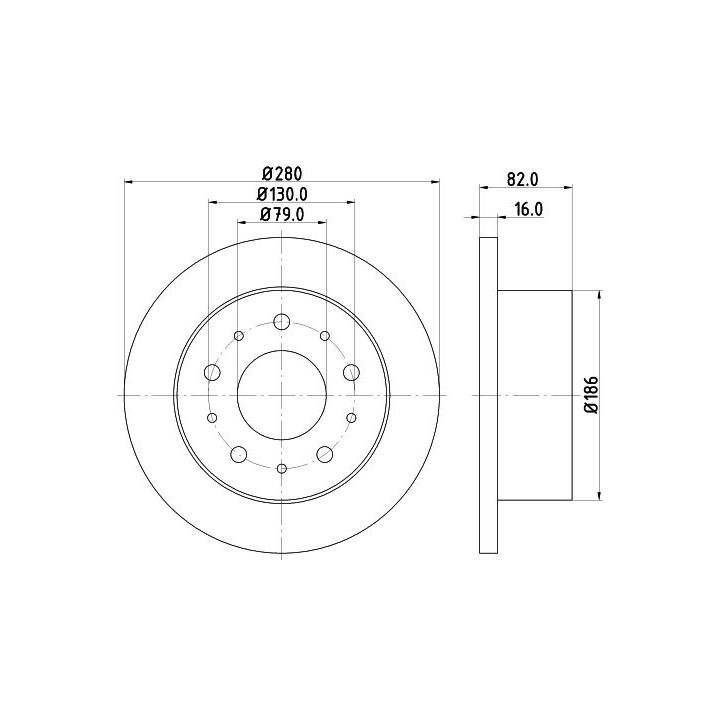 Stabdžių diskas MINTEX MDC1686