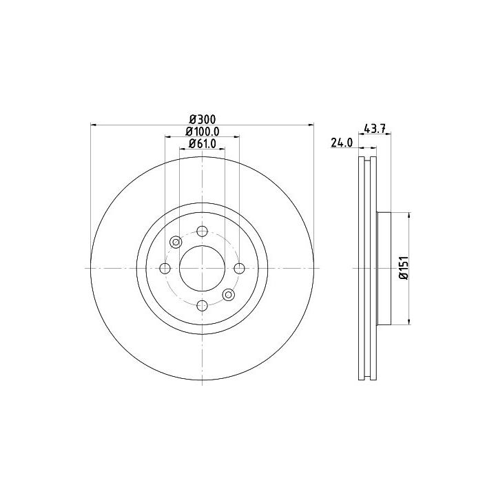 Stabdžių diskas MINTEX MDC1693