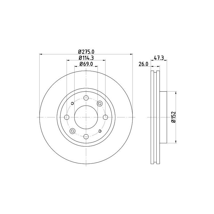 Stabdžių diskas MINTEX MDC1768