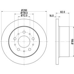 Stabdžių diskas MINTEX MDC1816