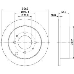 Stabdžių diskas MINTEX MDC1854