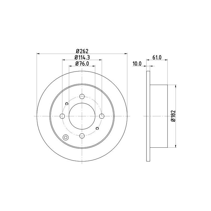 Stabdžių diskas MINTEX MDC1854