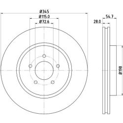 Stabdžių diskas MINTEX MDC1928