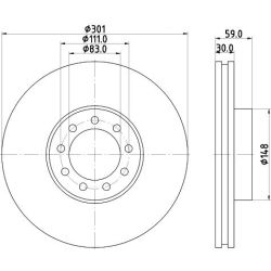 Stabdžių diskas MINTEX MDC1933