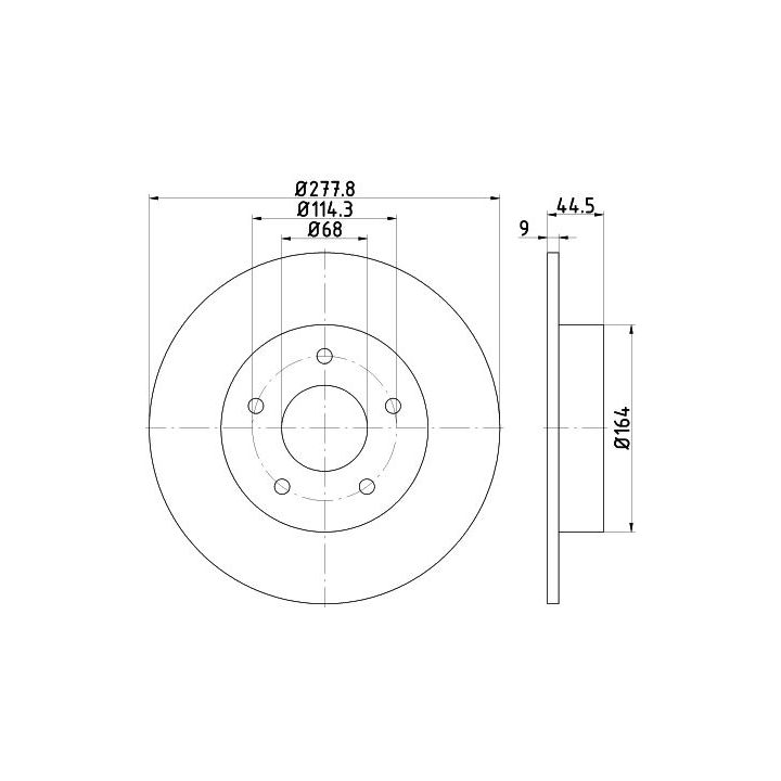 Stabdžių diskas MINTEX MDC1945